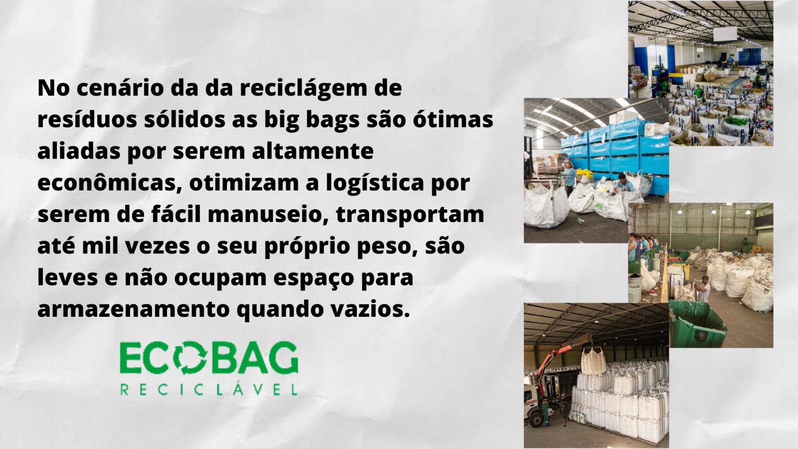 Bigbag alta qualidade para reciclágem